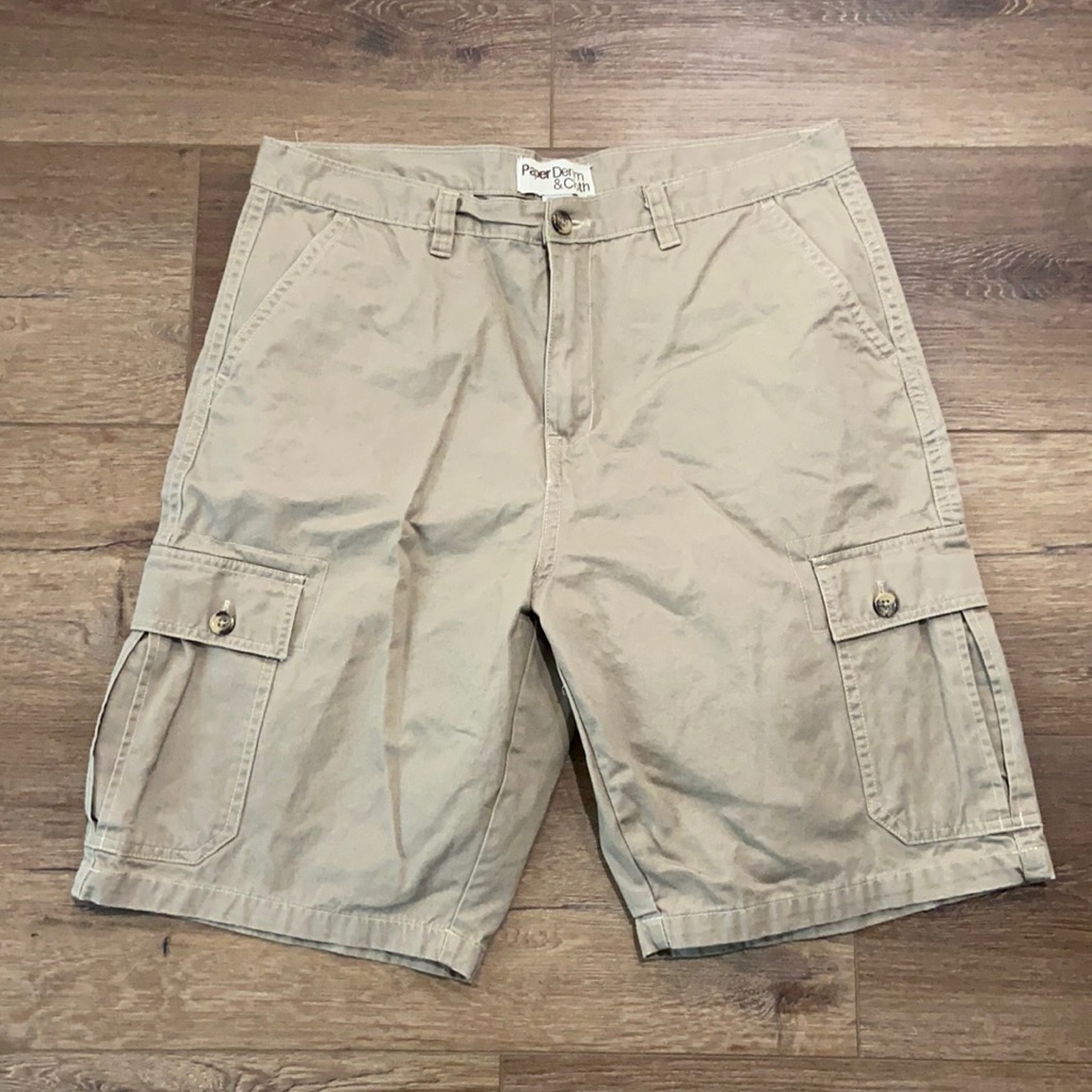 Mens Paper Denim Cloth Brand Cargo Shorts